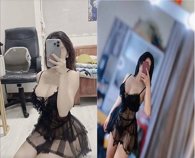 Bán gái vú bự trong bộ đồ ren kích thích anh người yêu